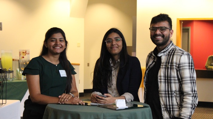 Students attending the Computing Career Reception on Feb 2023 at the Center for the Arts.